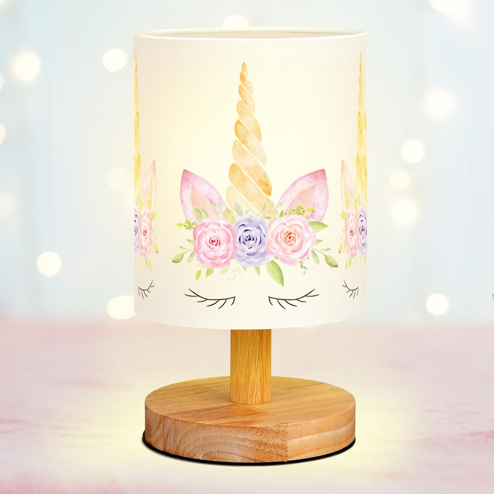 VIHOSE unicorn kids table lamp on bedside with soft light for bedtime reading