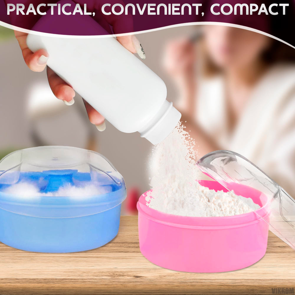 VIKROM compact design with handy handle offers mess-free makeup application.