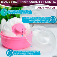 VIKROM soft puff material close-up shows ultra-soft texture for gentle application.