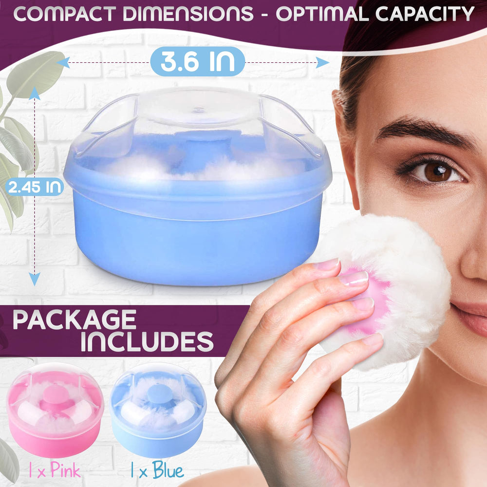 VIKROM travel powder case with soft puff keeps makeup tidy and portable.