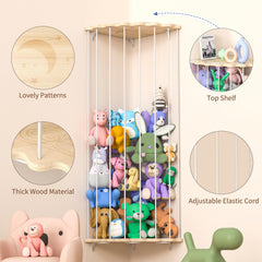 Viktorpai adjustable height storage supports large plush collections and easy reach
