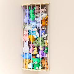 Viktorpai stuffed animal storage top board with moon and star pattern boosts cute decor and kid-friendly access