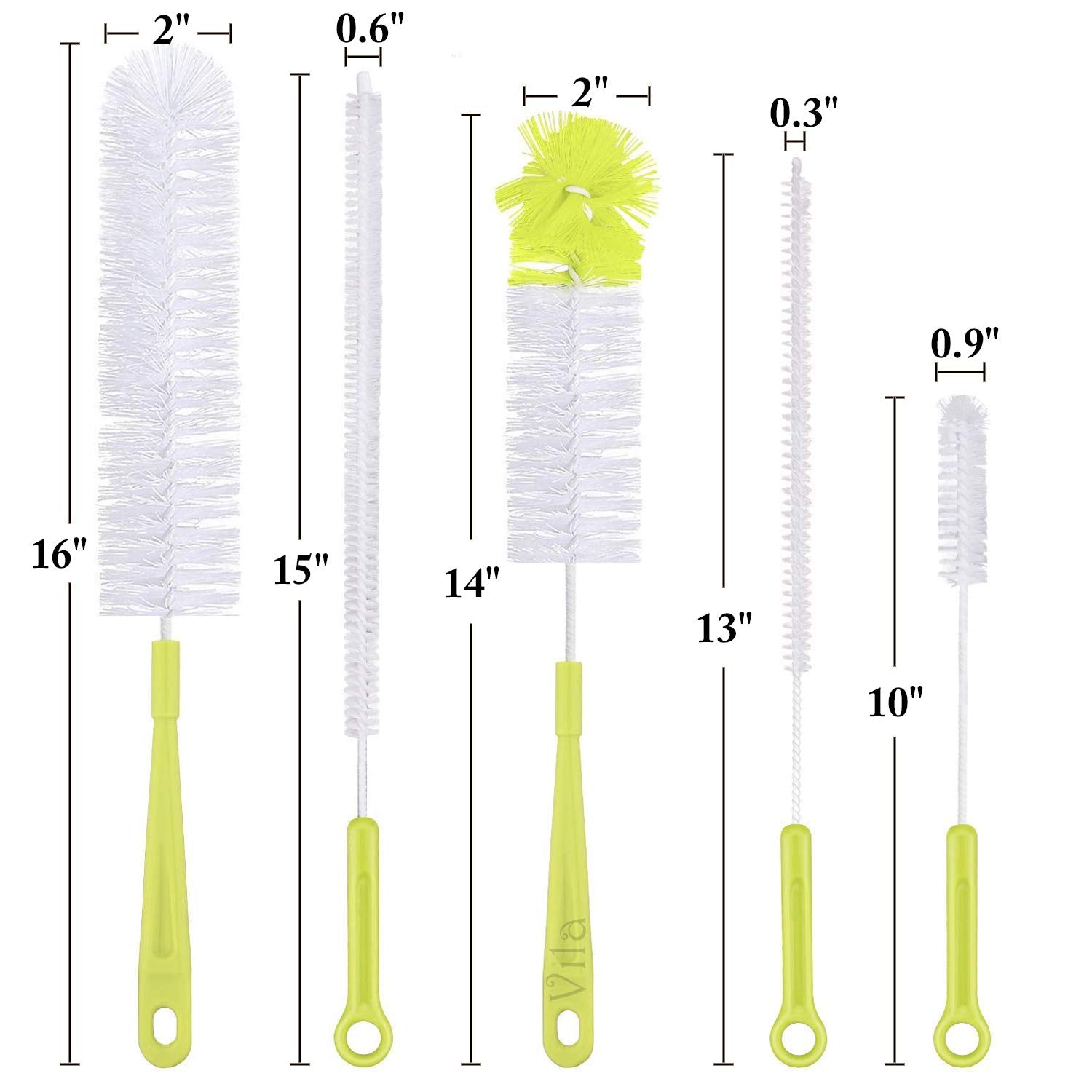 Vila brushes feature bendable tips to reach small tubes and piping