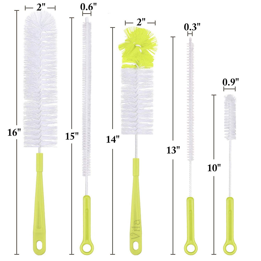Vila brushes feature bendable tips to reach small tubes and piping