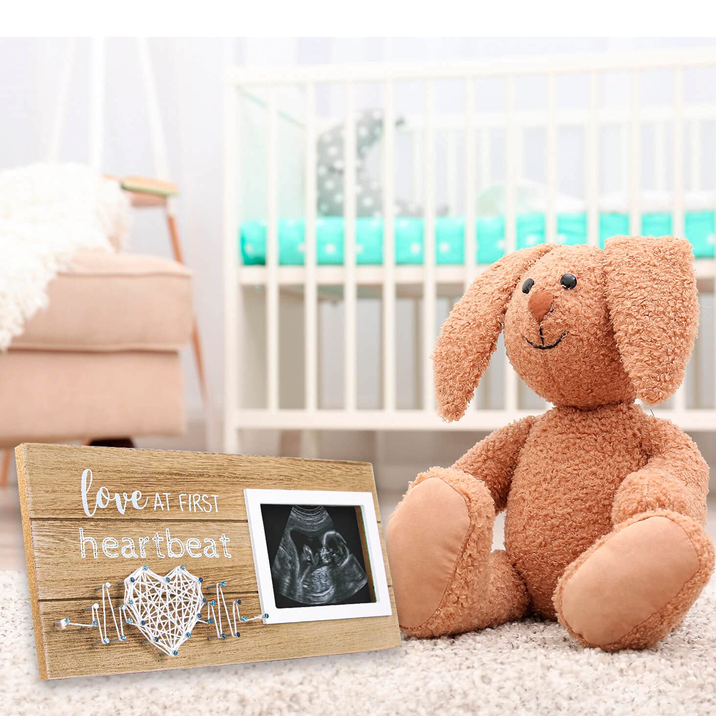 VILIGHT Sonogram frame closeup string art heart keepsake