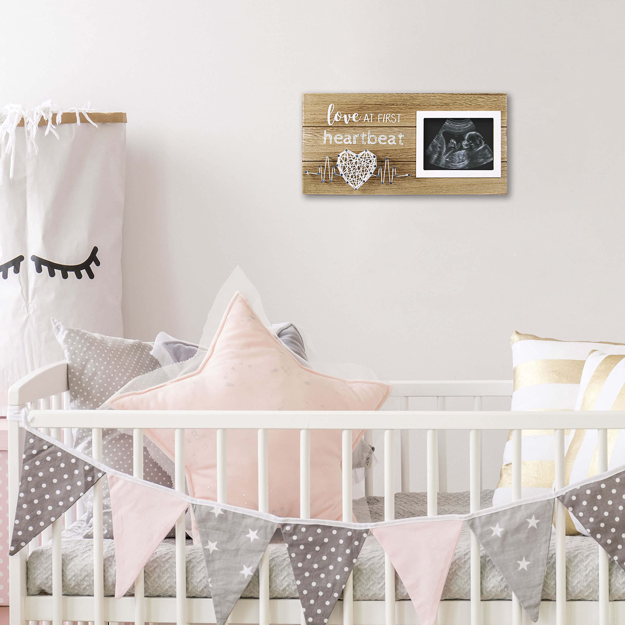 VILIGHT Wood frame holds 4x3 ultrasound photo for display