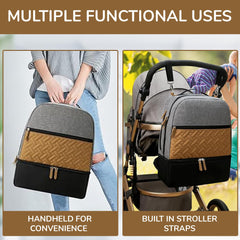 Village of Many diaper bag backpack insulated bottle pocket keeps drinks at the right temperature
