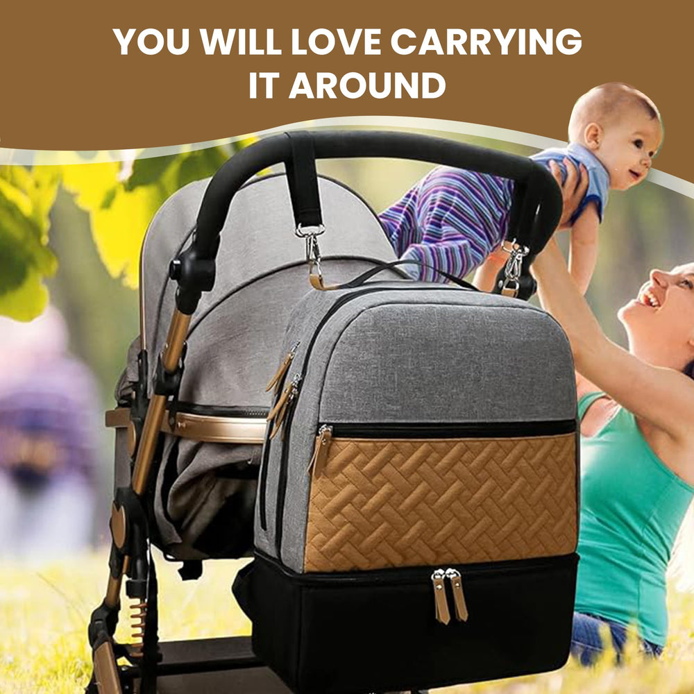 Village of Many diaper bag backpack waterproof fabric protects items in rain or splashes