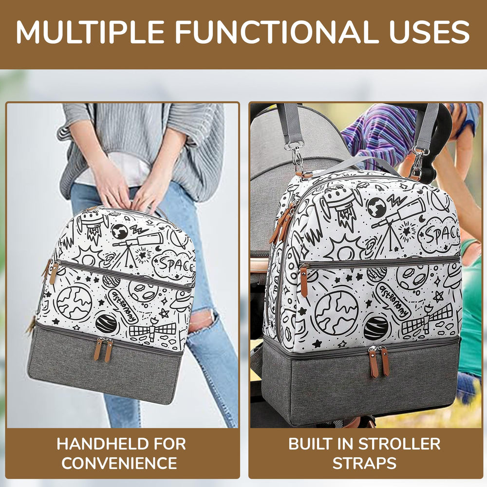 Village of Many insulated pockets keeping bottles warm or cold while out