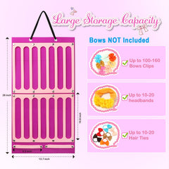 Vimiv baby hair accessory storage stores bows, headbands, and clips in one place.