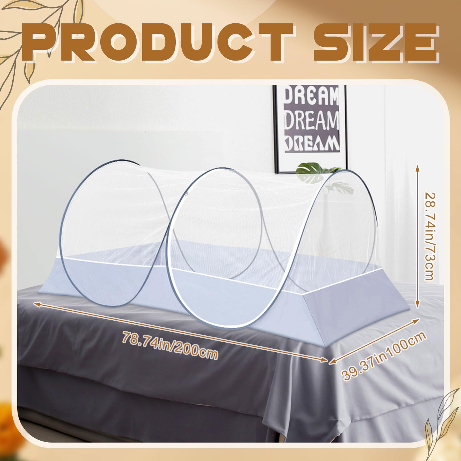 Vincreem two-pack mosquito net folding demonstrates portable indoor/outdoor backup protection.