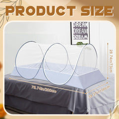 Vincreem two-pack mosquito net folding demonstrates portable indoor/outdoor backup protection.