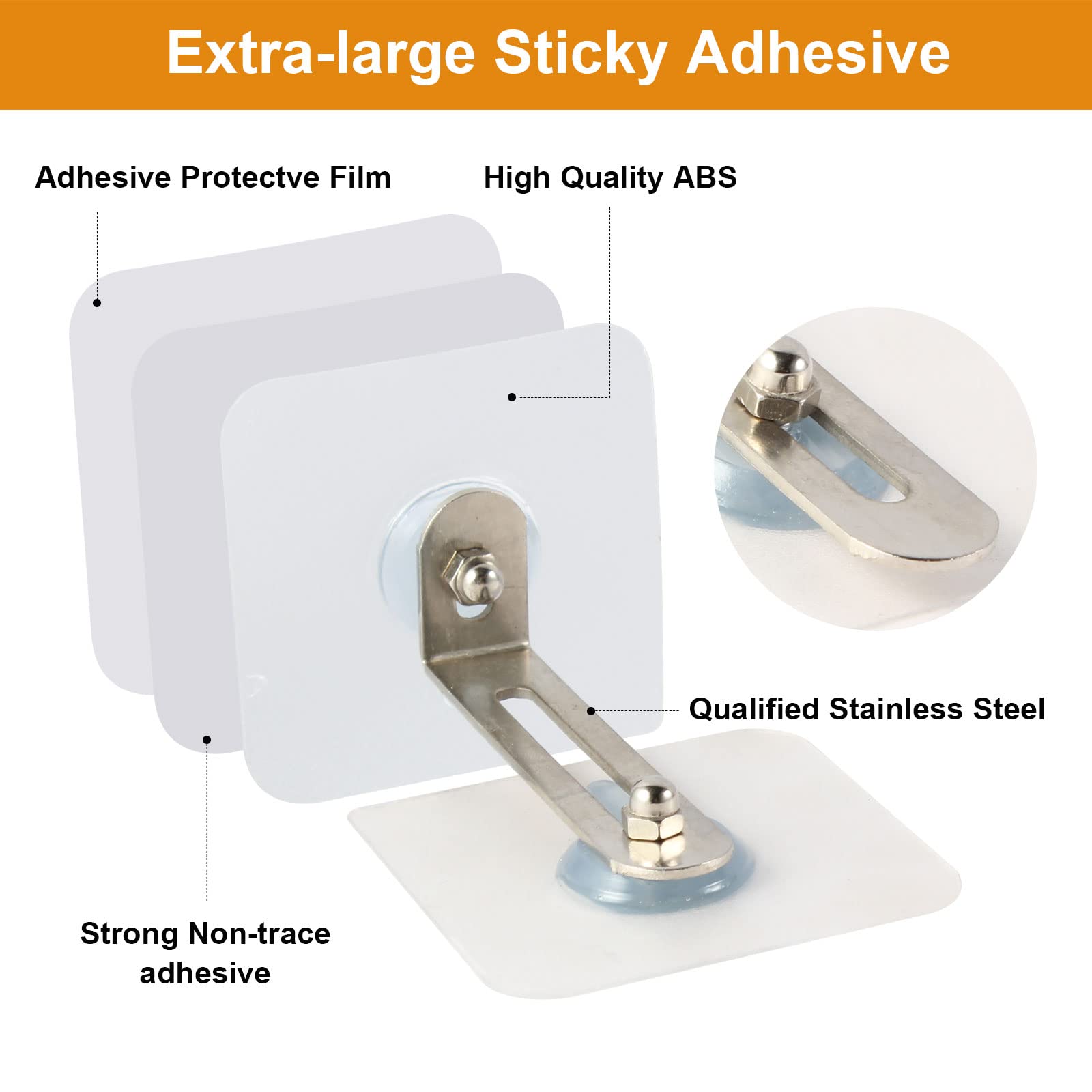 Vinkqiado anchors adhere on wood and tile for versatile use