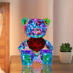 viohead Prismatic Bear LED Night Light front view showing iridescent glow for kids' room