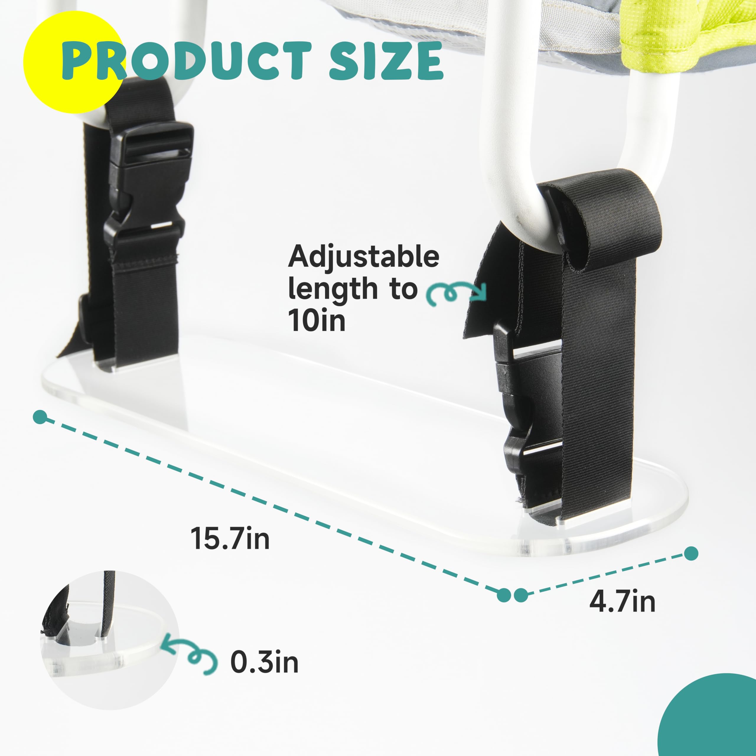 Viotiin acrylic baby footrest sturdy 0.31 inch thickness for durable support.