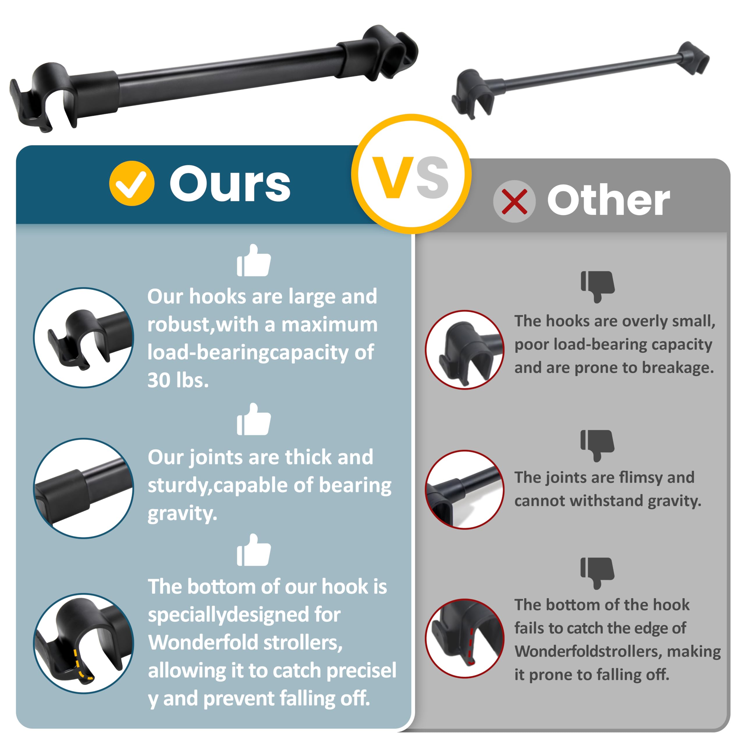 Viotiin forward-facing bar front view showcases lightweight stability for two kids.