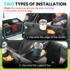 Viotiin snack tray dual-corners design keeps snacks organized on the go