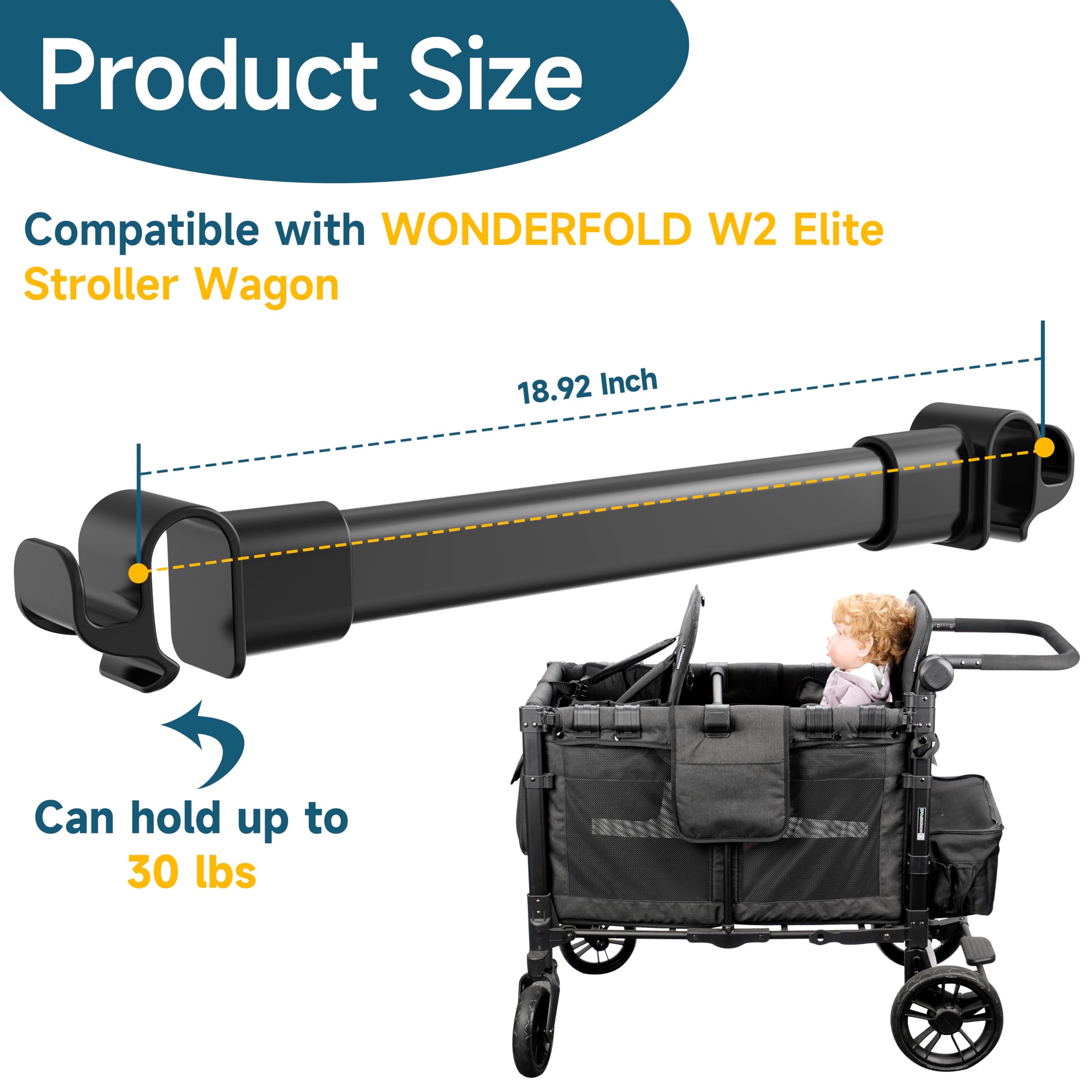 Viotiin stroller wagon support-bar installation process demonstrates easy setup.