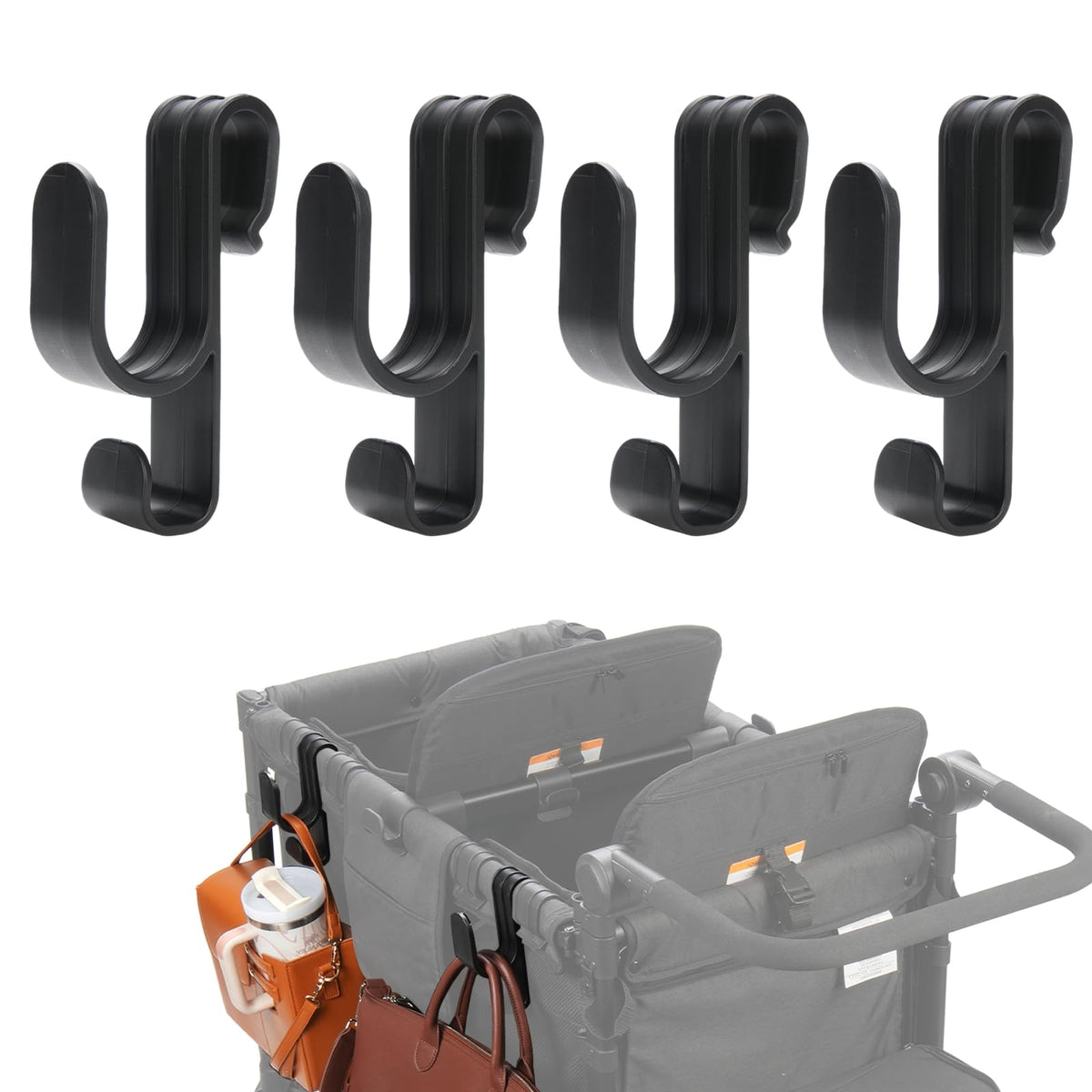 Viotiin Wonderfold Wagon hook double-layer setup for clutter-free outings.