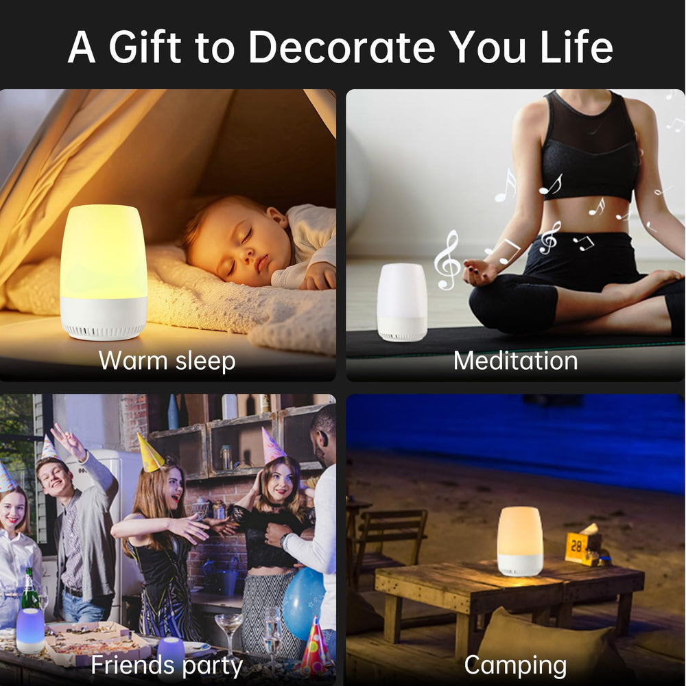 VIPDEER 2in1 sound machine light demonstrating dual sleep and ambiance functions