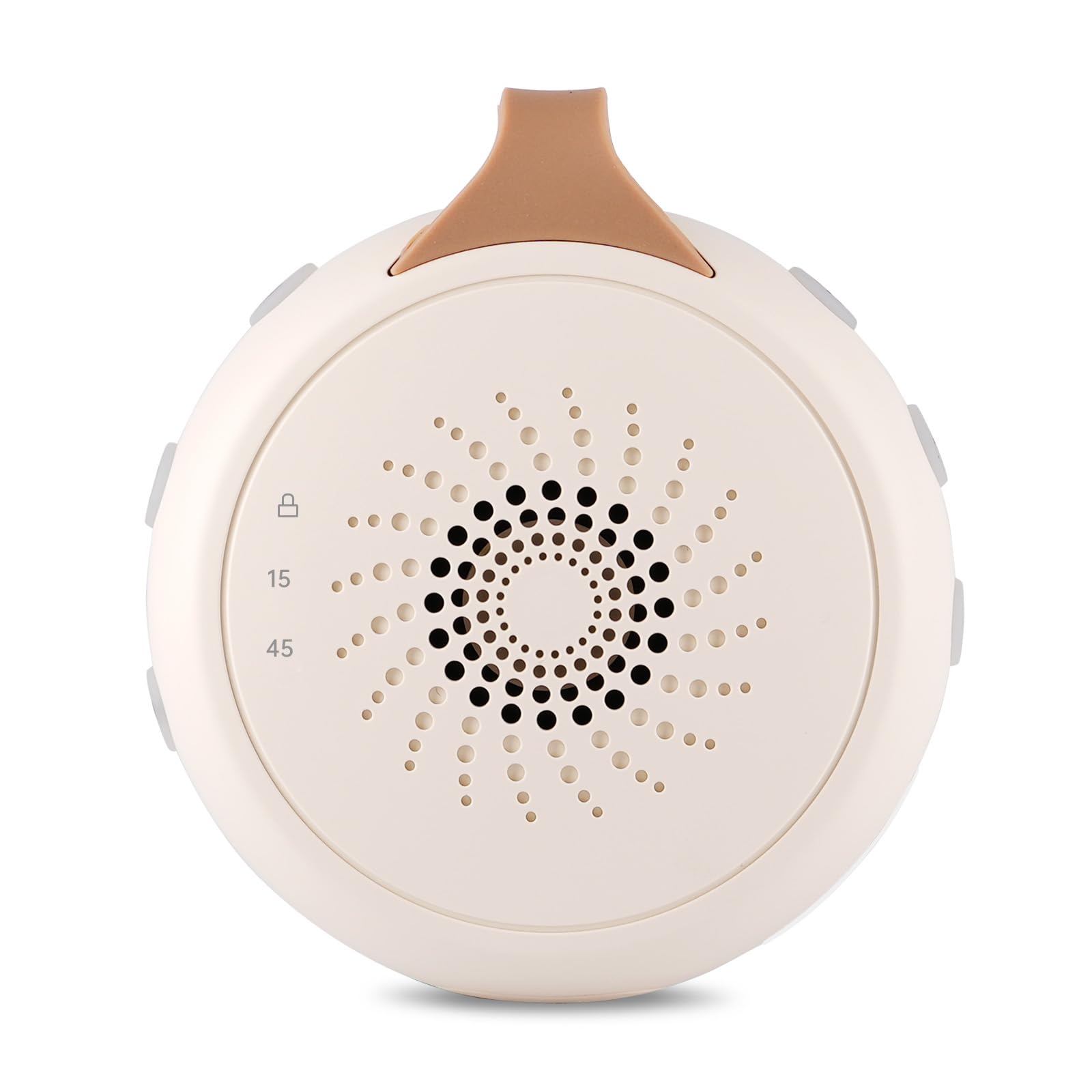 VIPDEER baby sound machine side view showing compact travel-friendly design for on-the-go use