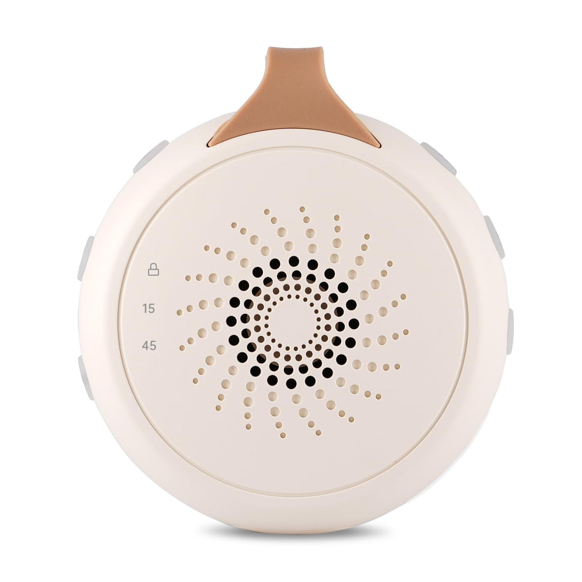 VIPDEER baby sound machine side view showing compact travel-friendly design for on-the-go use