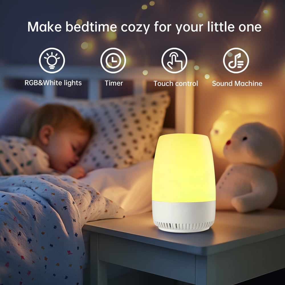 VIPDEER night light color options showing mood lighting for nursery ambiance