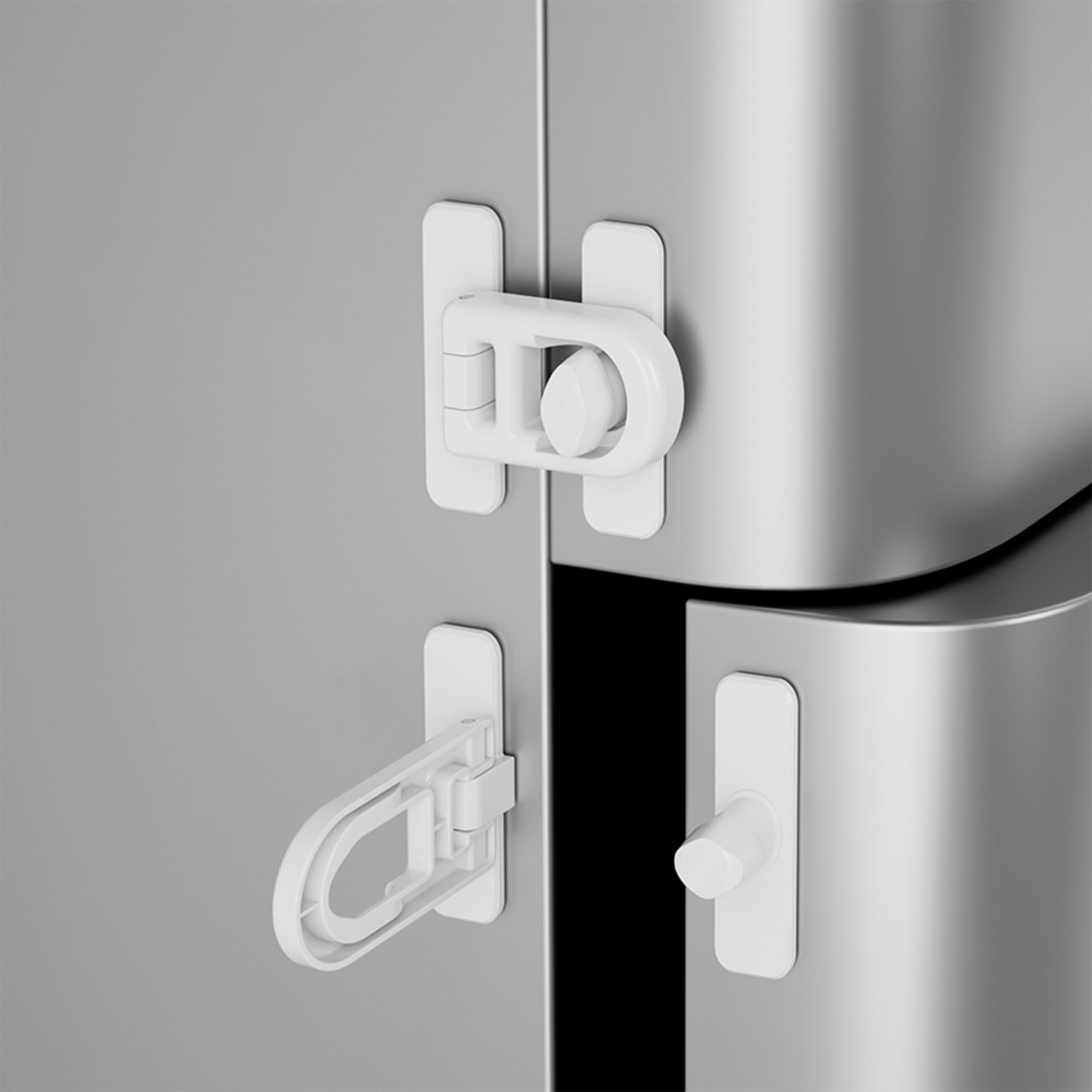 Vipdrive 2-pack child proof refrigerator lock with sticky adhesive on fridge door for safety