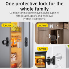 Vipdrive lock with adjustable gaps for secure fit on doors and cabinets