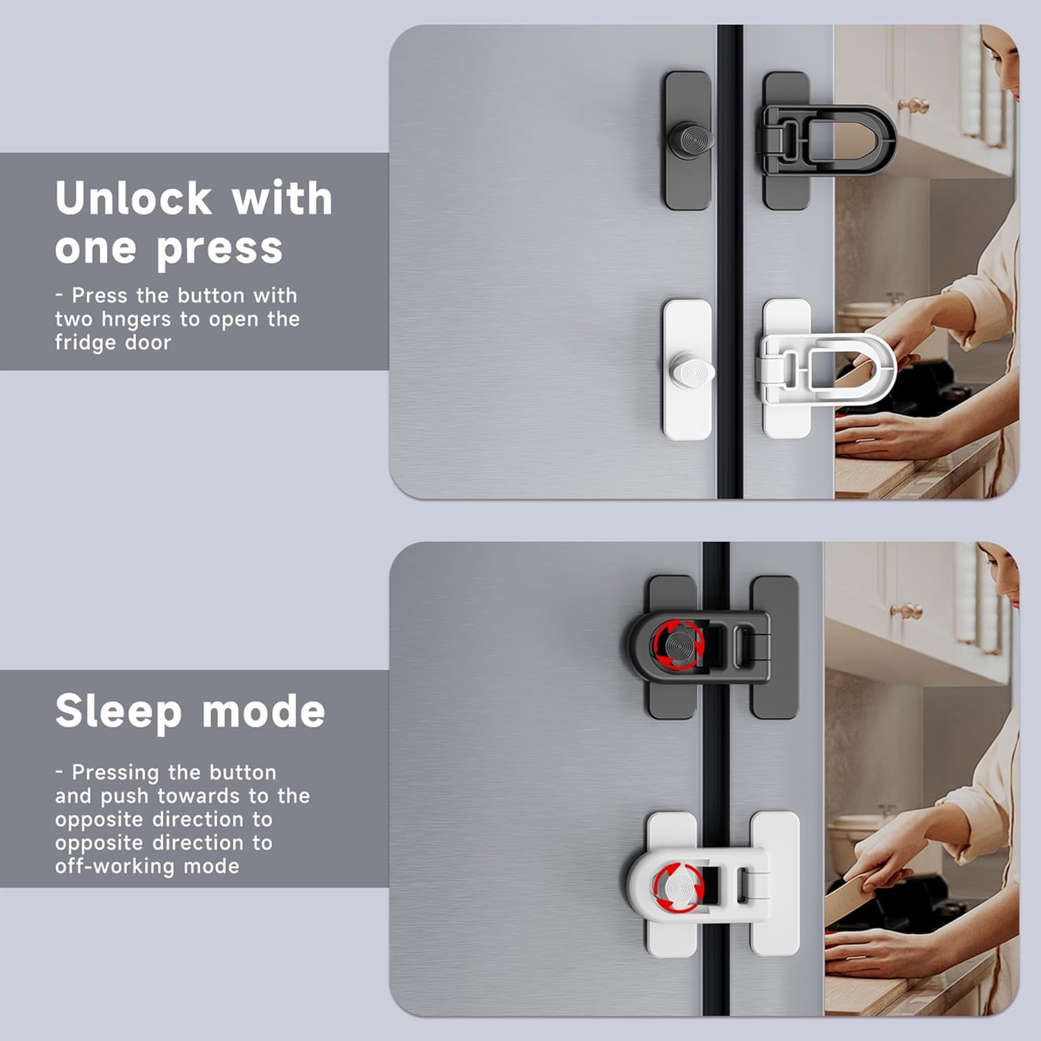 Vipdrive safety lock on oven or cabinet with quick-sticky pads for easy setup