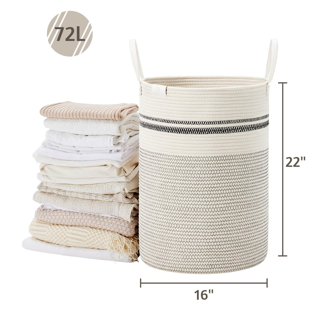 VIPOSCO storage basket holding blankets towels and pillows neatly