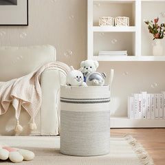 VIPOSCO laundry basket leather handle closeup demonstrates comfortable carrying for quick trips