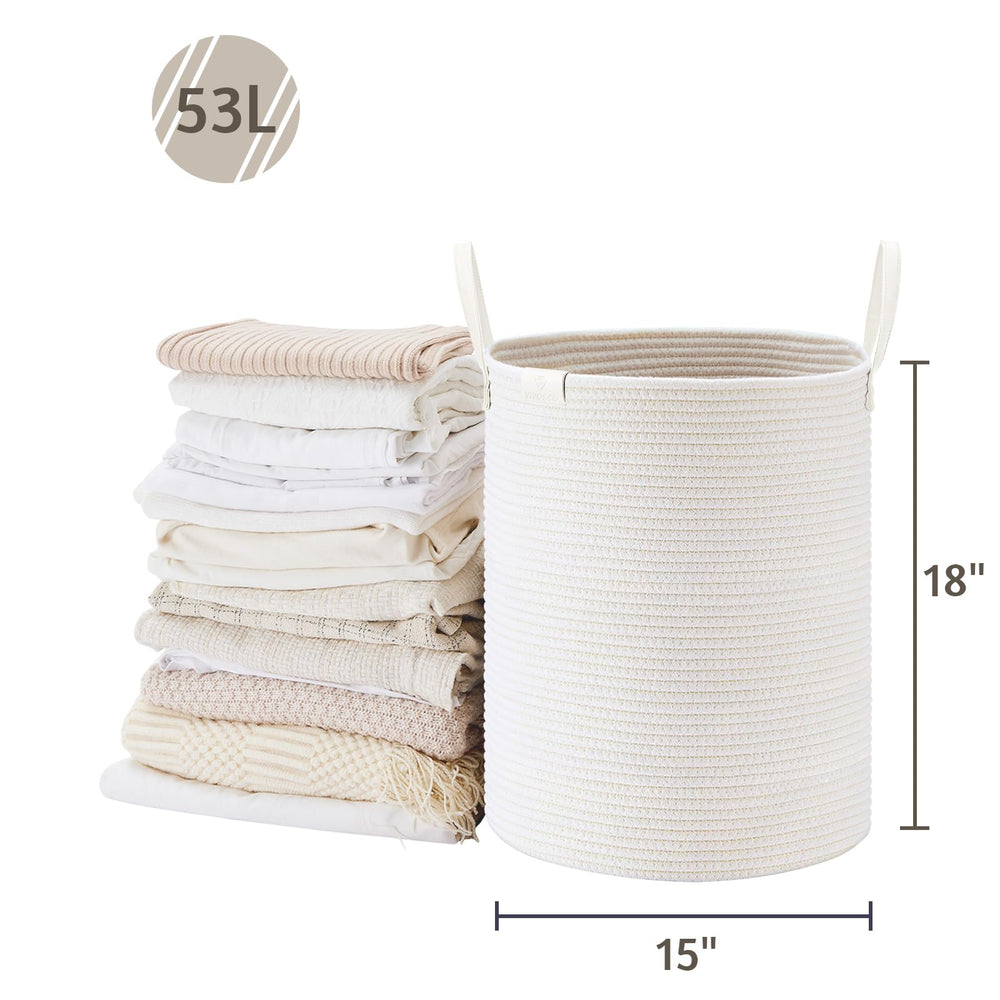 VIPOSCO leather-handles reinforce durability while carrying laundry across floors.