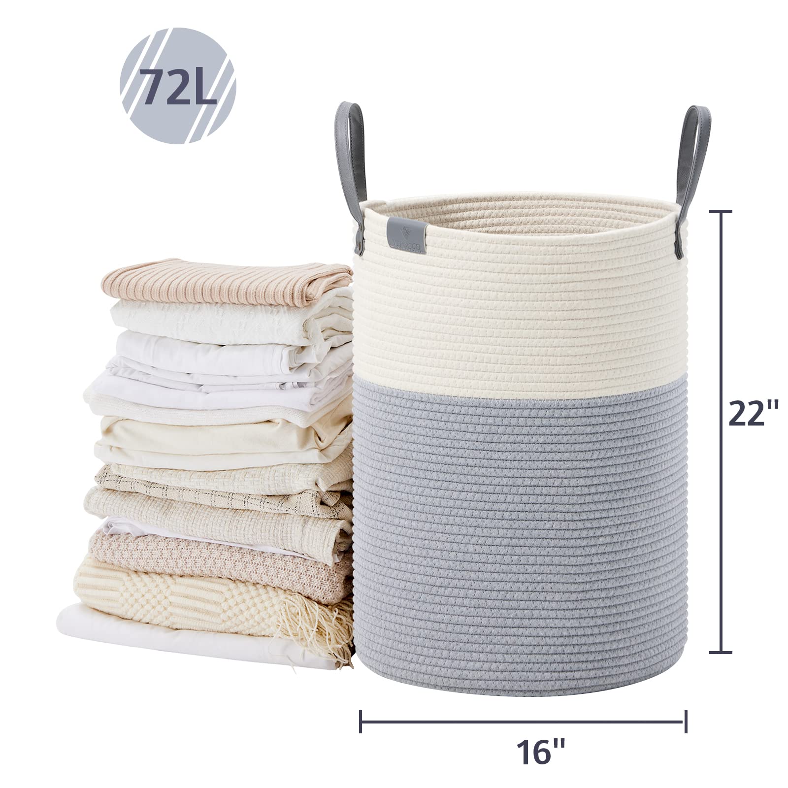 VIPOSCO living room basket complements decor while concealing essentials like throws and magazines