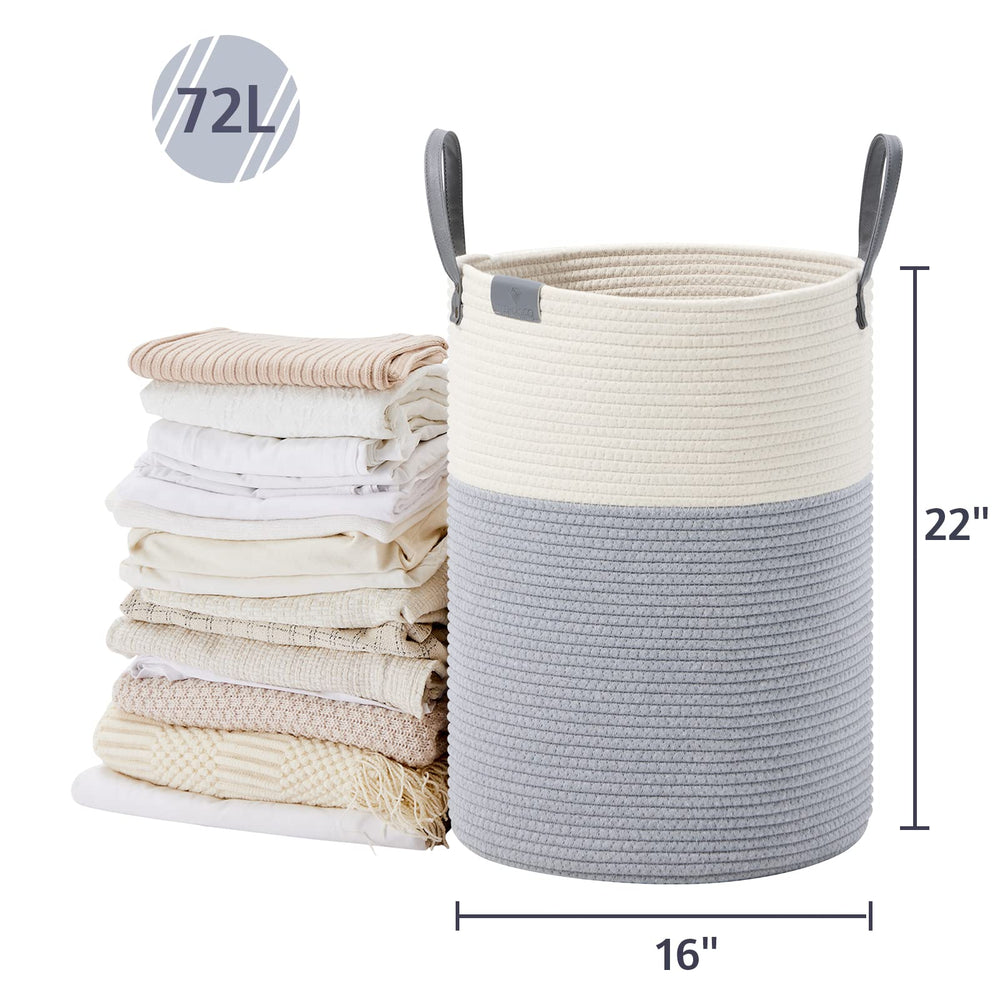 VIPOSCO living room basket complements decor while concealing essentials like throws and magazines