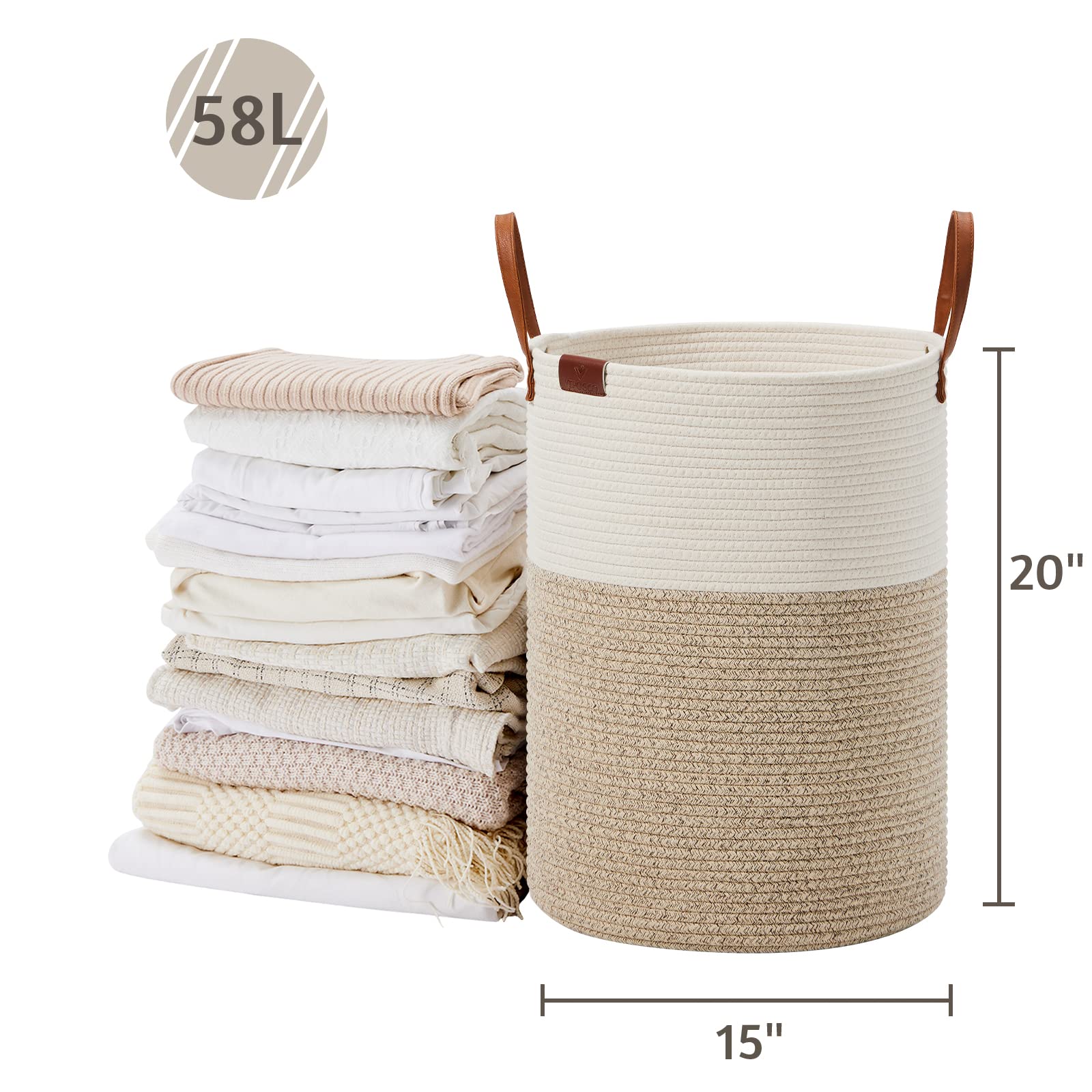 VIPOSCO tall basket open-top design simplifies laundry loading and access.