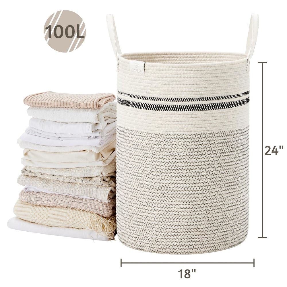 VIPOSCO blanket and towel storage basket illustrates versatile organization