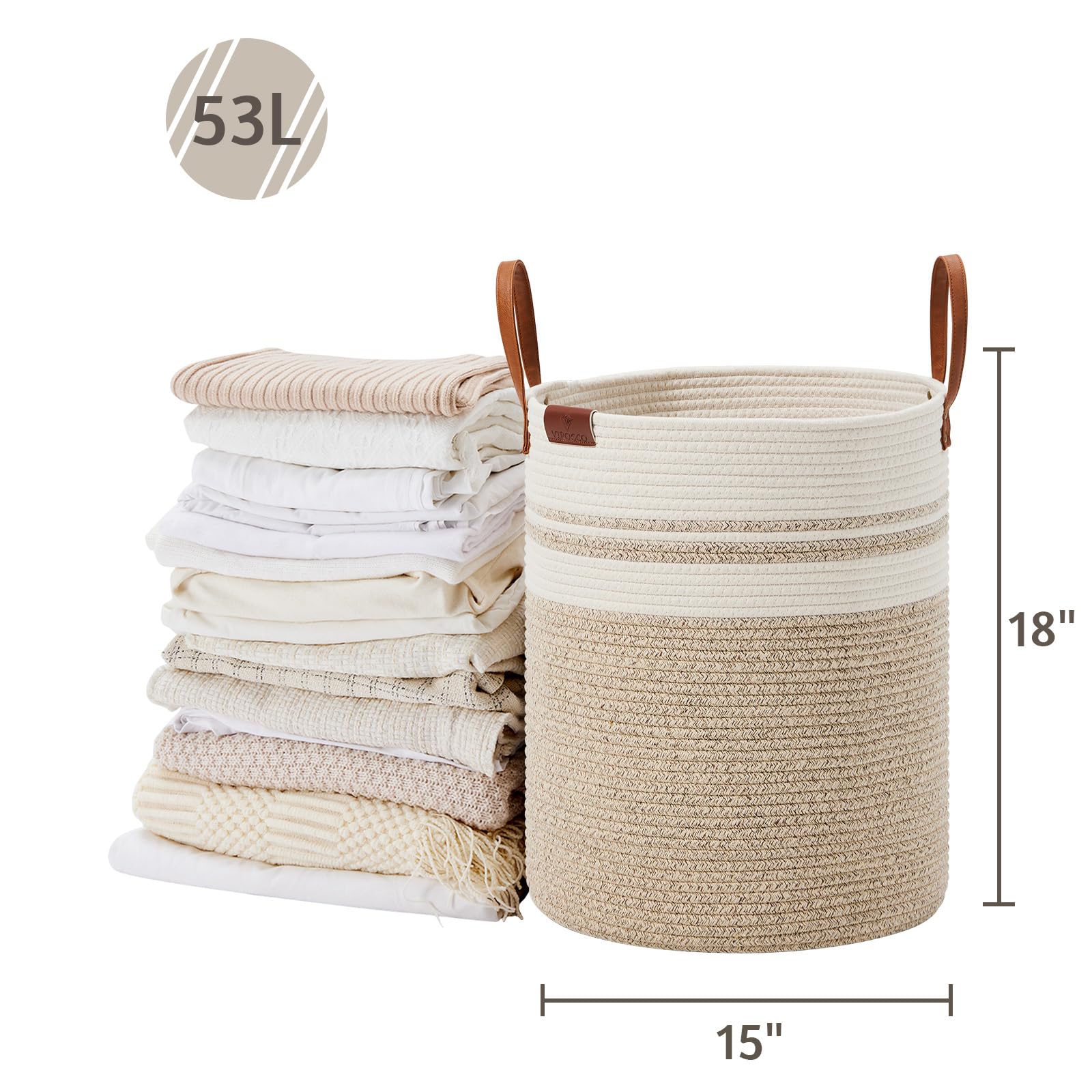 VIPOSCO tall laundry basket in bedroom illustrates versatile organization for laundry and toys