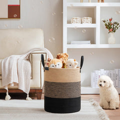 VIPOSCO woven rope storage basket showing sturdy construction for daily use