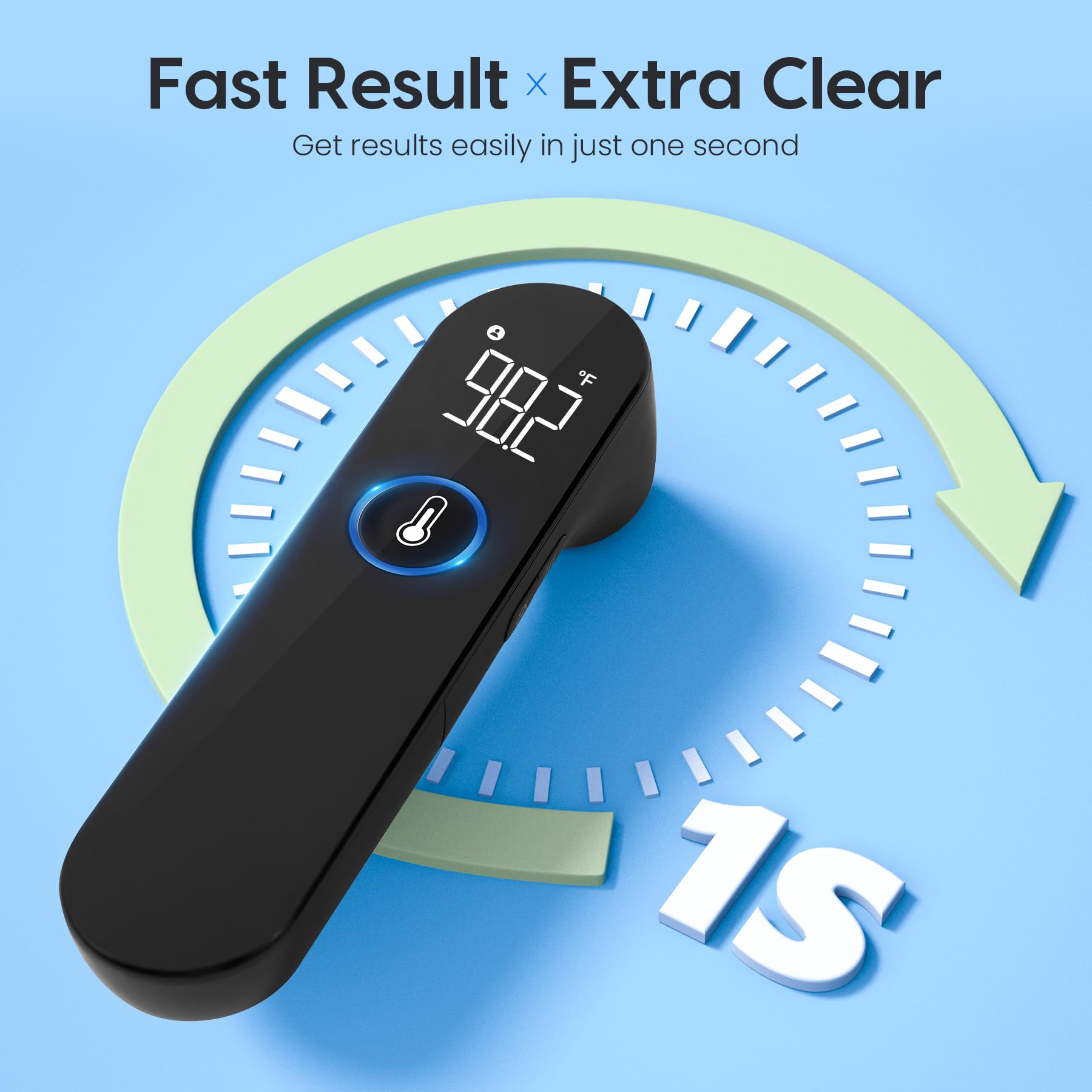 Viproud thermometer dual mode for forehead and object temperature measurements