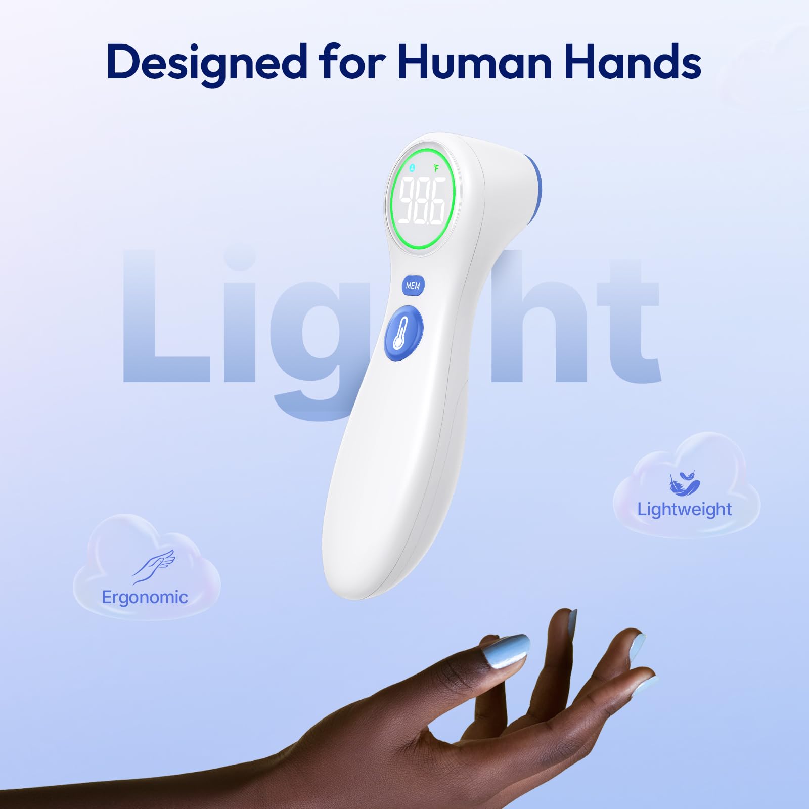 Viproud No-Touch Thermometer silent mode lets you measure overnight without disturbance.