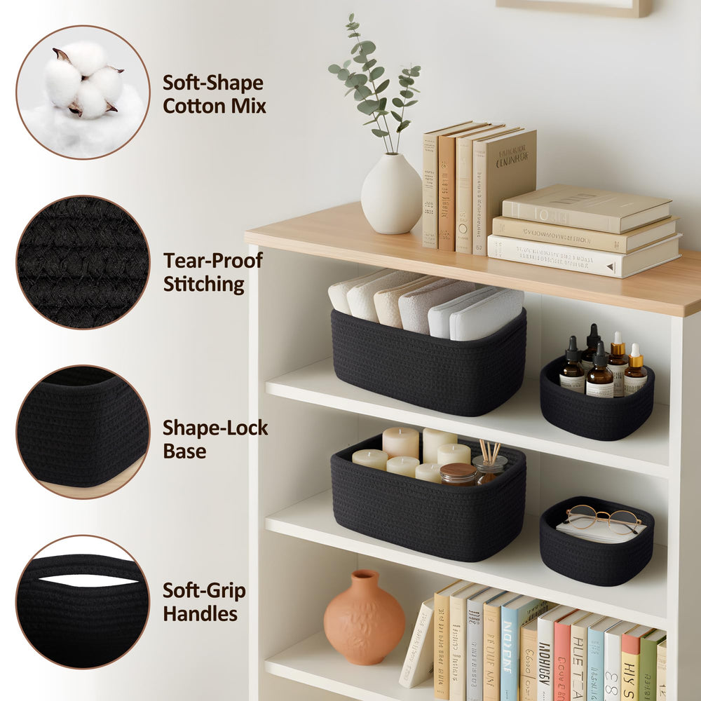 VIRETH HAUS medium bin on shelf showcasing versatile diaper and toy storage.