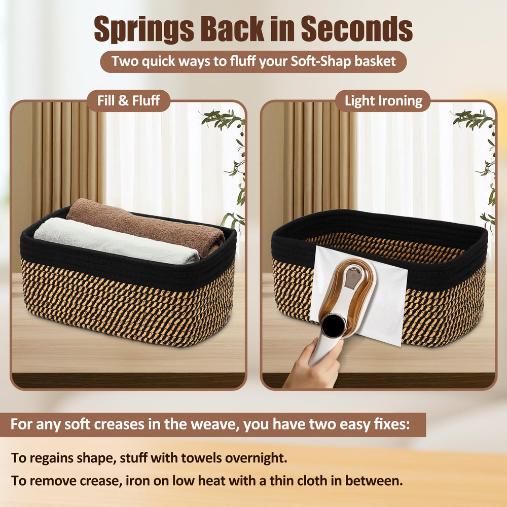 VIRETH HAUS neutral décor bins for farmhouse or boho style