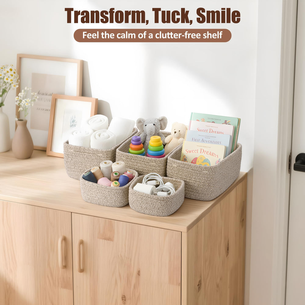VIRETH HAUS nursery changing-table baskets keep essentials within reach and tidy.