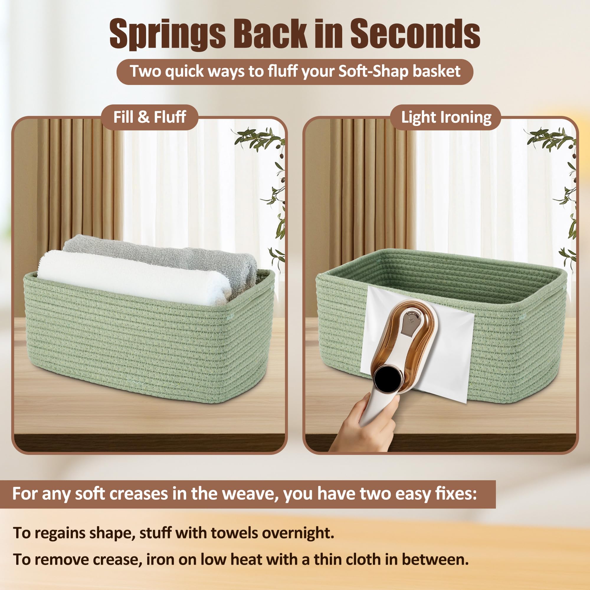 VIRETH HAUS changing table organizer with soft edges for baby-safe use