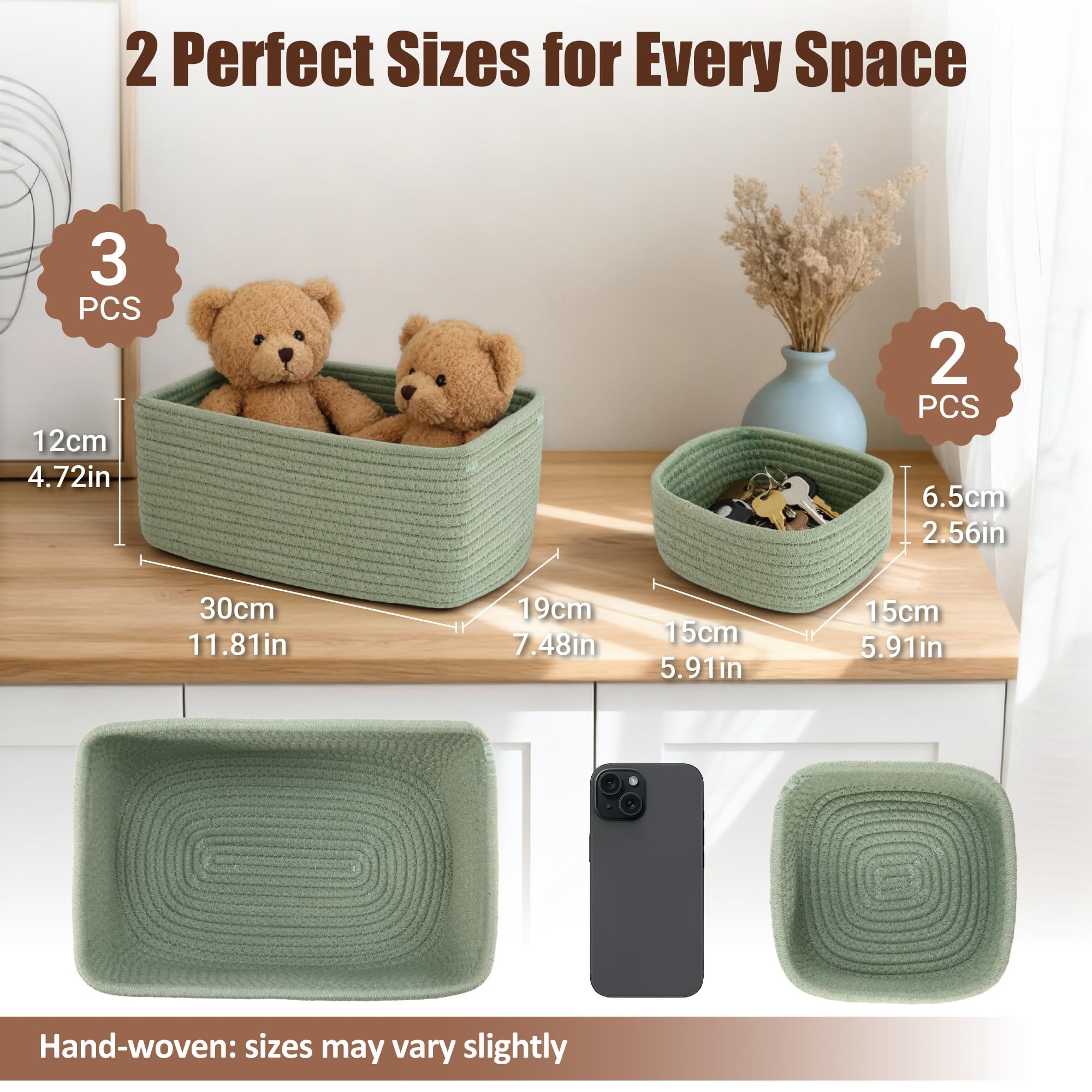VIRETH HAUS medium basket on shelf showcasing organized storage and easy access