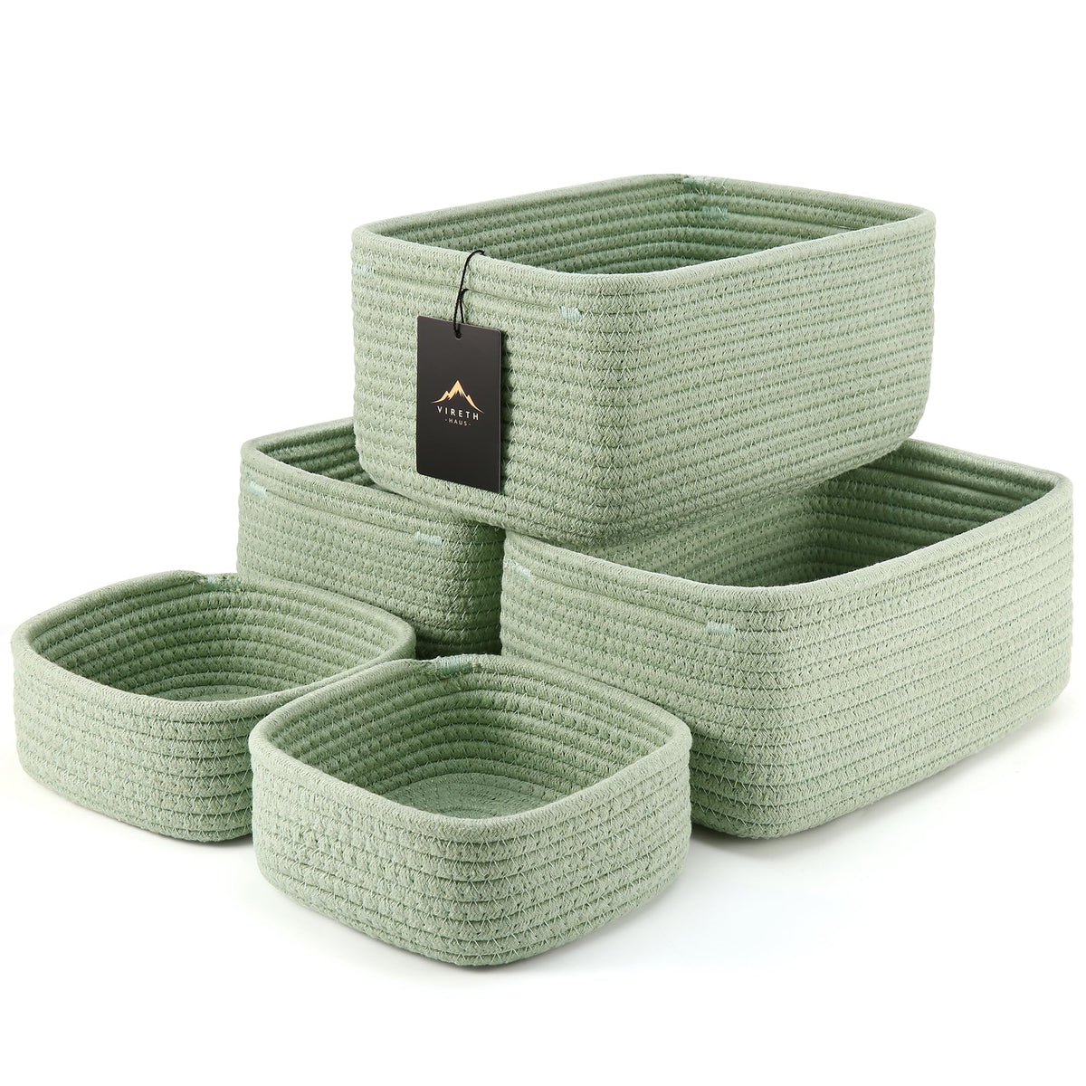 VIRETH HAUS small basket close-up highlighting soft texture and crease-resistant design for tidy spaces