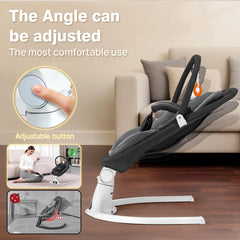 Viriwebaby baby swing with Bluetooth music supports soothing melodies and personalized playlists.