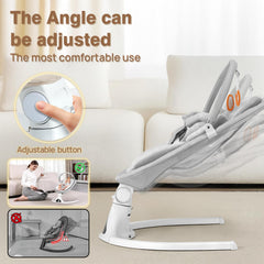 Viriwebaby baby swing gray features a secure five-point harness