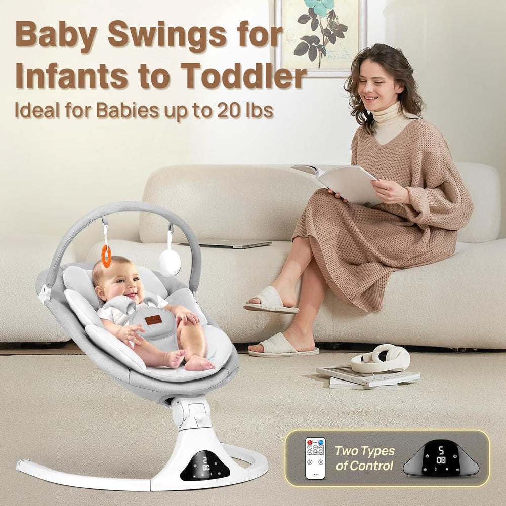 Viriwebaby baby swing gray seat pad removable and washable